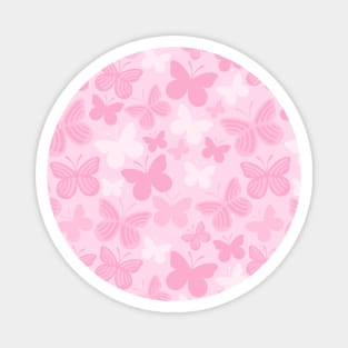 Pink Butterflies Pattern Magnet